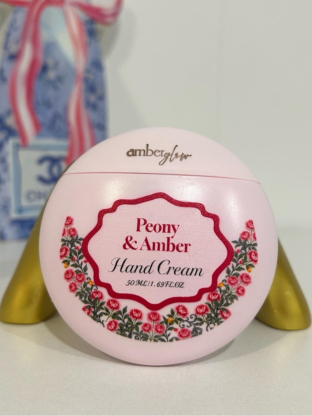 Amber Glow Peony & Amber Hand Cream - Light Pink